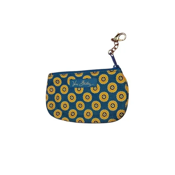 VERA BRADLEY RIVIERA BLUE CLIP ZIP ID CASE COIN CHANGE PURSE - Picture 2 of 9